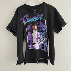The Prince Estate Graphic T-Shirt Unisex S/M Black Deconstructed Purple Rain Tee